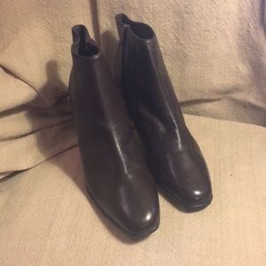 Brown Leather Booties